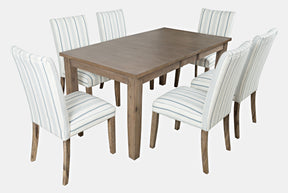 Eastern Tides Bisque Ext Dining Table w/ 6 Uph Chairs - Ornate Home