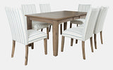 Eastern Tides Bisque Ext Dining Table w/ 6 Uph Chairs - Ornate Home