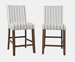 Eastern Tides Bisque Uph Counter Stool (Set of 2) - Ornate Home