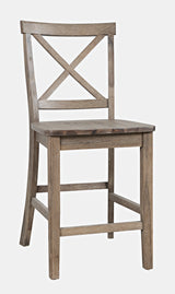 Eastern Tides Bisque X Back Counter Stool (Set of 2) - Ornate Home