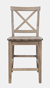 Eastern Tides Bisque X Back Counter Stool (Set of 2) - Ornate Home
