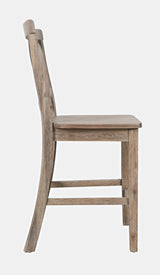 Eastern Tides Bisque X Back Counter Stool (Set of 2) - Ornate Home