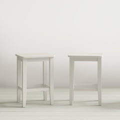 Eastern Tides Blanc Backless Counter Stool (Set of 2) - Ornate Home