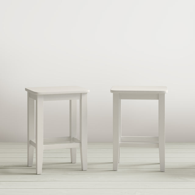 Eastern Tides Blanc Backless Counter Stool (Set of 2) - Ornate Home