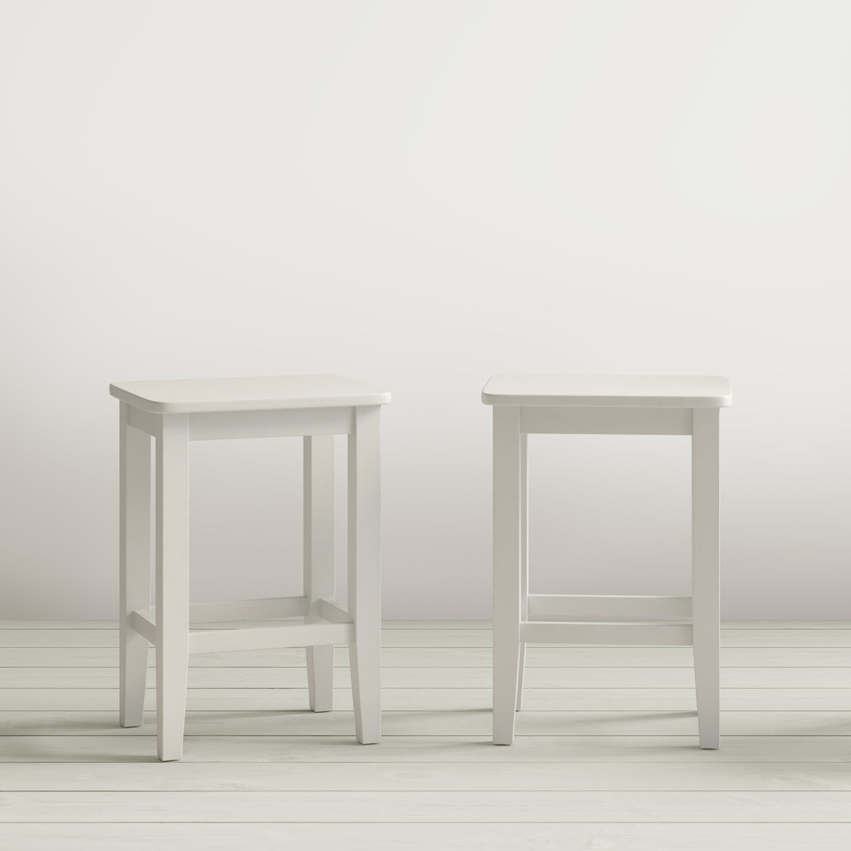 Eastern Tides Blanc Dropleaf Counter Dining Table w/ 4 Backless Stools - Ornate Home