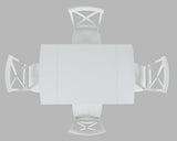 Eastern Tides Blanc Dropleaf Counter Dining Table w/ 4 X-Back Stools - Ornate Home