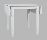 Eastern Tides Blanc Dropleaf Dining Table w/ 2 X-Back Chairs - Ornate Home