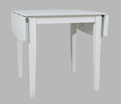 Eastern Tides Blanc Dropleaf Dining Table w/ 2 X-Back Chairs - Ornate Home