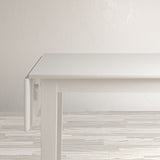 Eastern Tides Blanc Dropleaf Dining Table w/ 2 X-Back Chairs - Ornate Home