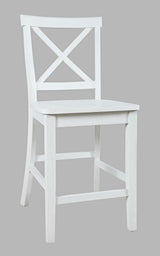 Eastern Tides Blanc X Back Counter Stool (Set of 2) - Ornate Home