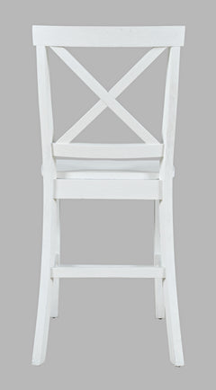 Eastern Tides Blanc X Back Counter Stool (Set of 2) - Ornate Home