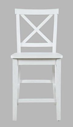 Eastern Tides Blanc X Back Counter Stool (Set of 2) - Ornate Home