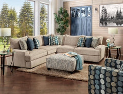 Eastleigh Stripe Multi Ottoman - Ornate Home