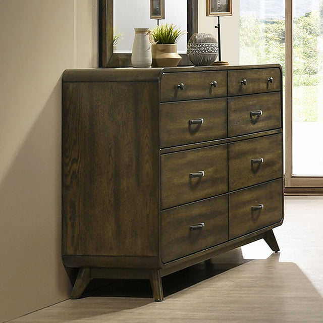 Eastlin Walnut 4 Pc Queen Bedroom Set - Ornate Home