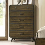 Eastlin Walnut 5 Pc. Queen Bedroom Set w/ Chest - Ornate Home