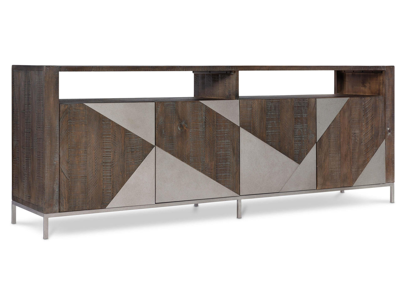 Eastman Grey Mist/Sable Brown Entertainment Credenza - Ornate Home