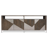 Eastman Grey Mist/Sable Brown Entertainment Credenza - Ornate Home
