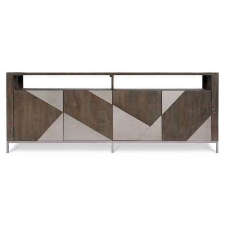 Eastman Grey Mist/Sable Brown Entertainment Credenza - Ornate Home