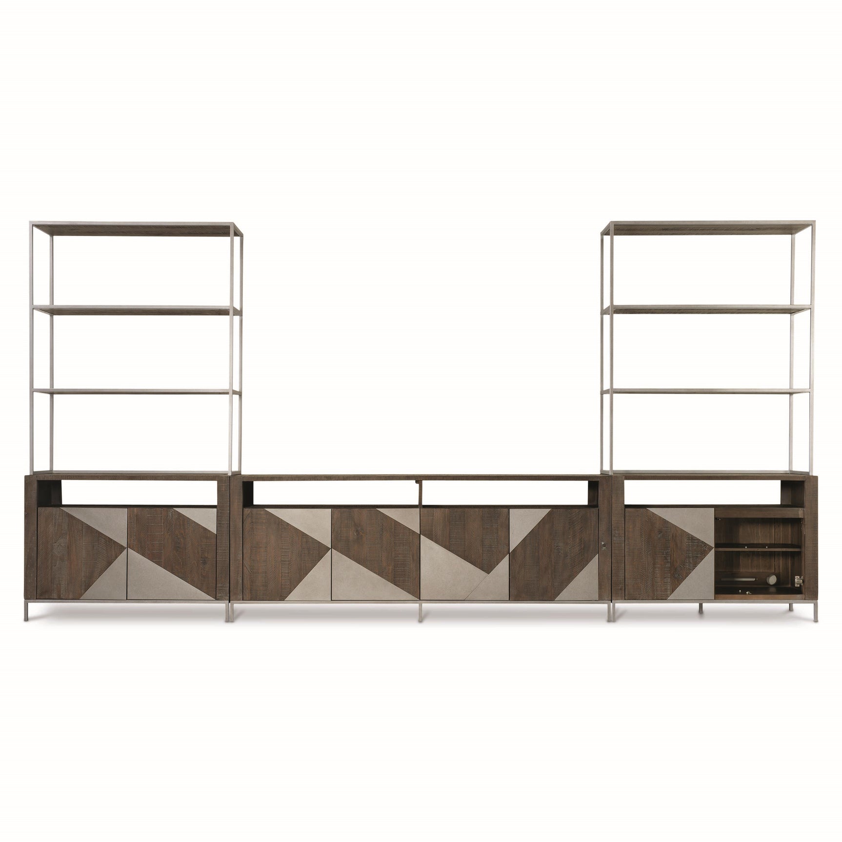 Eastman Grey Mist/Sable Brown Entertainment Credenza - Ornate Home