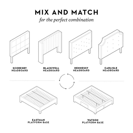 Eastman Oat Queen Platform Bed Base - Ornate Home