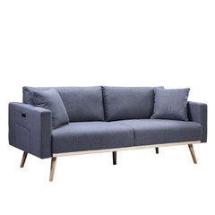 Easton Dark Gray Linen Sofa & Loveseat Set - Ornate Home