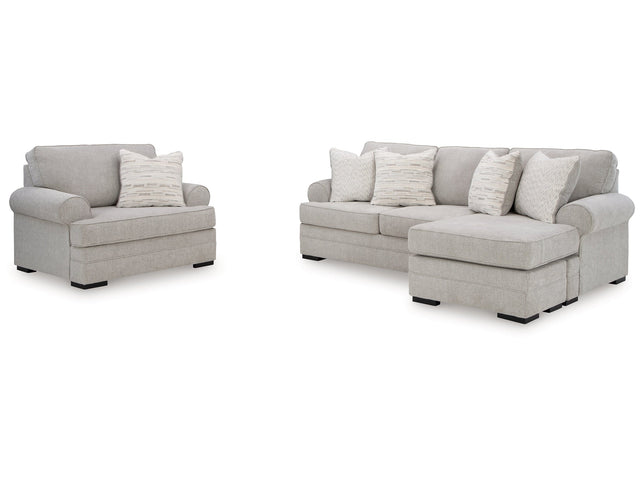 Eastonbridge Shadow Sofa Chaise & Oversized Chair (Online Special Price) - Ornate Home