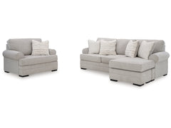 Eastonbridge Shadow Sofa Chaise & Oversized Chair - Ornate Home