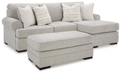 Eastonbridge Shadow Sofa Chaise and Ottoman - Ornate Home