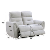 Eastre Beige Power Motion Loveseat - Ornate Home