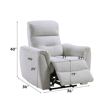 Eastre Beige Power Motion Recliner - Ornate Home