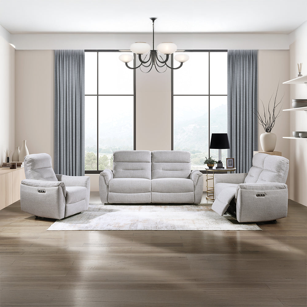 Eastre Beige Power Motion Recliner - Ornate Home