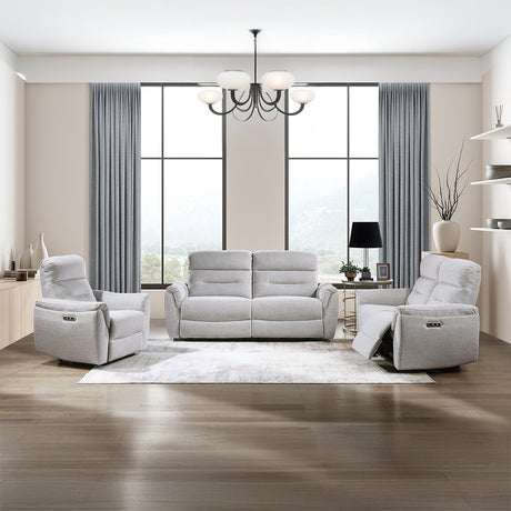 Eastre Beige Power Motion Recliner - Ornate Home