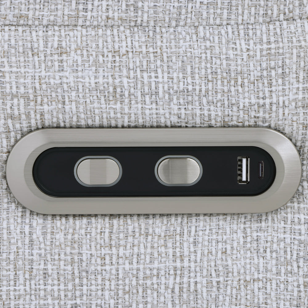 Eastre Beige Power Motion Sofa - Ornate Home