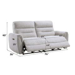 Eastre Beige Power Motion Sofa - Ornate Home