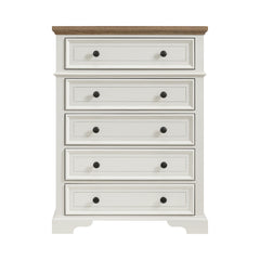 Eastwood Brown/Off-White Youth 5-Drawer Chest - Ornate Home