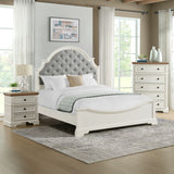 Eastwood Off-White/Brown 3-Piece Youth Queen UPH Bedroom Set