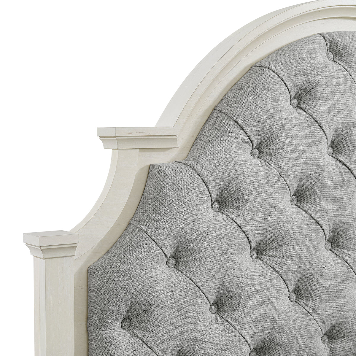 Eastwood Off-White/Brown 5-Piece Youth King UPH Bedroom Set - Ornate Home