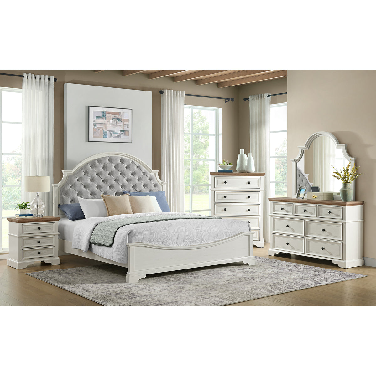 Eastwood Off-White Youth King UPH Bed