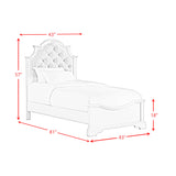 Eastwood Off-White Youth Twin UPH Bed - Ornate Home