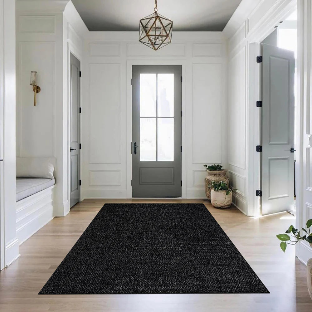 Easy Dark Gray Jute Indoor Outdoor Rugs - Ornate Home