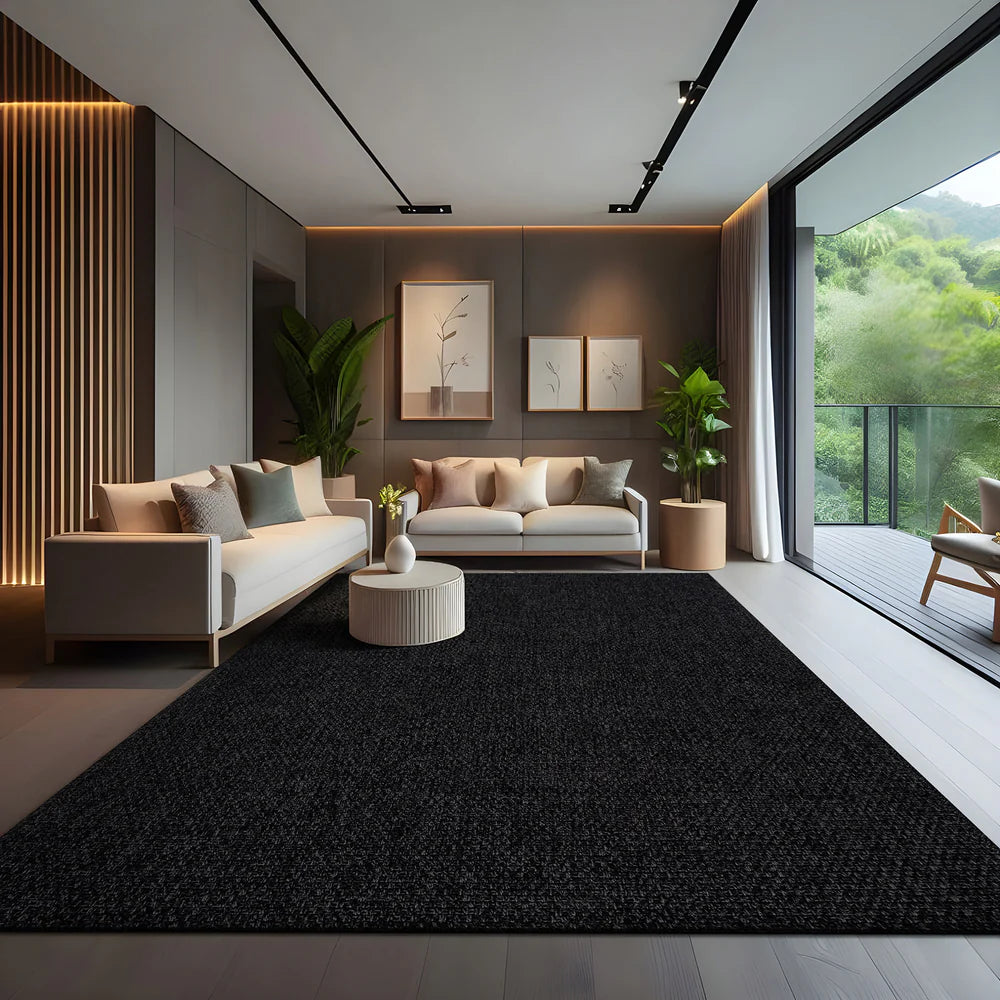 Easy Dark Gray Jute Indoor Outdoor Rugs - Ornate Home