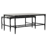 Ebby White 2-piece Genuine Marble Top Nesting Coffee Tables - Ornate Home