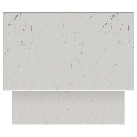 Ebby White 2-piece Genuine Marble Top Nesting Coffee Tables - Ornate Home