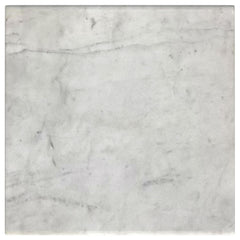 Ebby White Square Genuine Marble Top Metal End Table - Ornate Home
