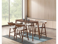 Ebikon Walnut 5 Pc. Counter Height Set - Ornate Home