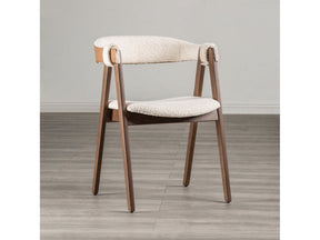 Ebikon Walnut/Beige Side Chair (Set of 2) - Ornate Home