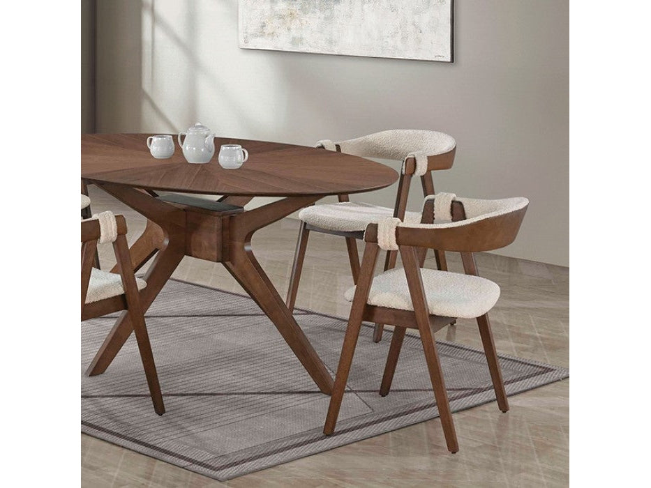 Ebikon Walnut Oval Dining Table - Ornate Home