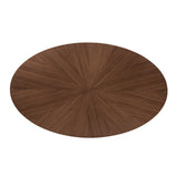 Ebikon Walnut Oval Dining Table - Ornate Home