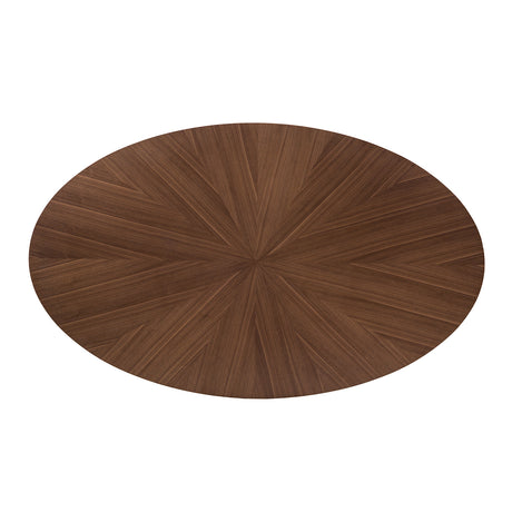 Ebikon Walnut Oval Dining Table - Ornate Home