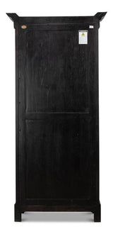 Ebony Study Black Bookcase - Ornate Home